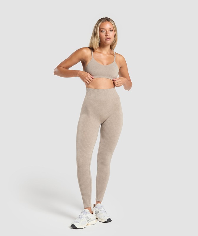Gymshark Rest Day Seamless Modal Bralette Bralettes Dames Bruin | HMNE46785