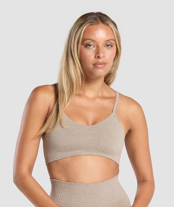 Gymshark Rest Day Seamless Modal Bralette Bralettes Dames Bruin | HMNE46785