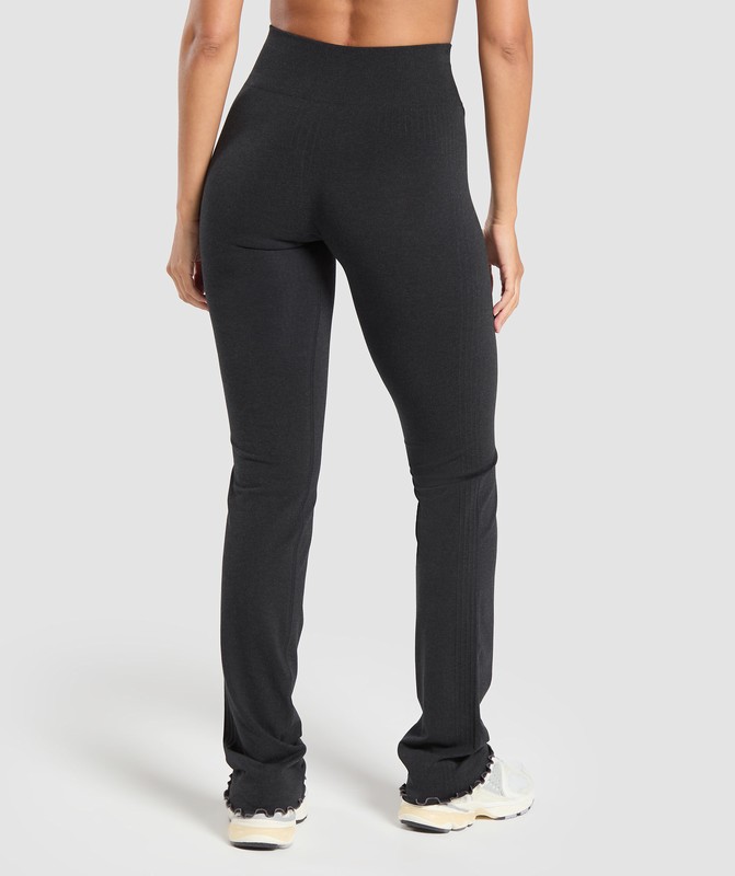 Gymshark Rest Day Seamless Modal Flare Leggings Leggings Dames Bros Coal Marl | VHOE96451