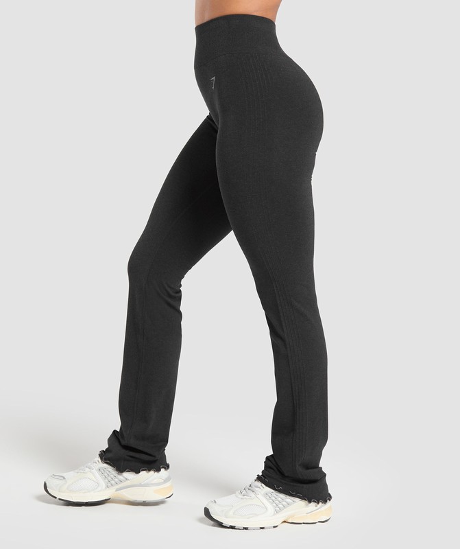 Gymshark Rest Day Seamless Modal Flare Leggings Leggings Dames Bros Coal Marl | VHOE96451