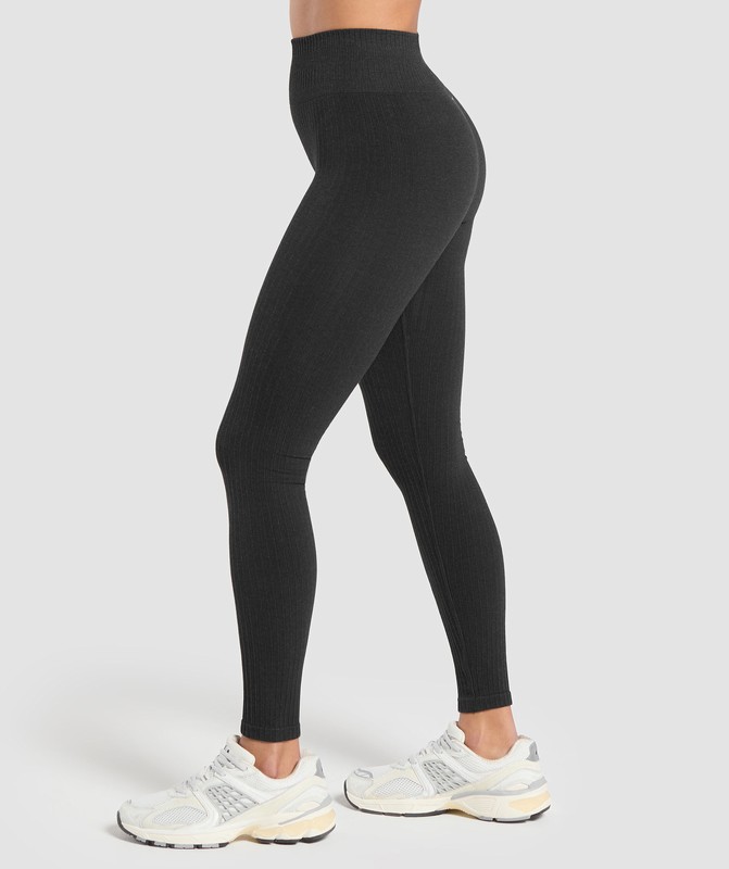 Gymshark Rest Day Seamless Modal Leggings Leggings Dames Bros Coal Marl | UPIO18906