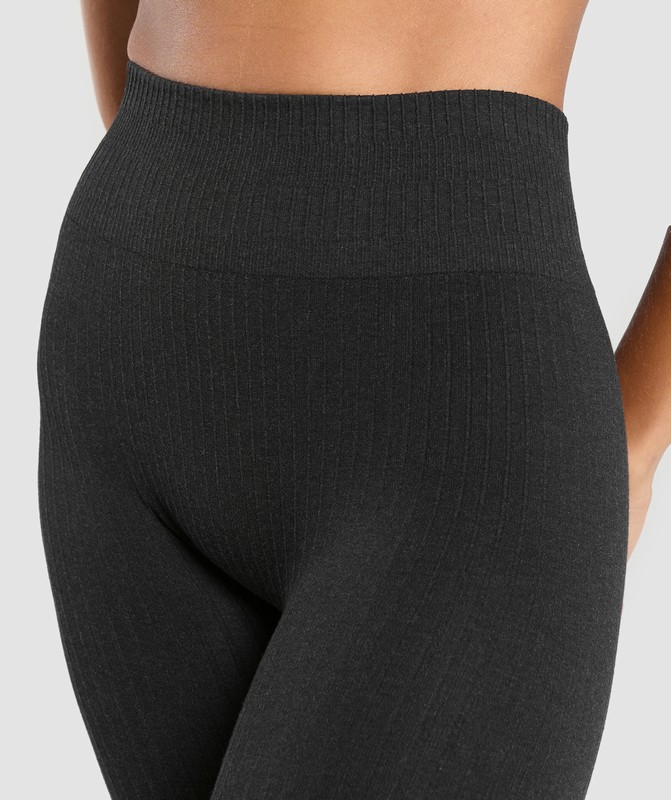 Gymshark Rest Day Seamless Modal Leggings Leggings Dames Bros Coal Marl | UPIO18906