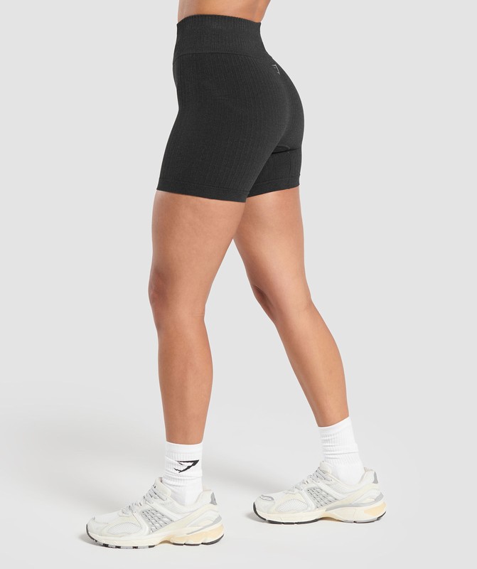 Gymshark Rest Day Seamless Modal Shorts Korte Broek Dames Bros Coal Marl | ZATN25967