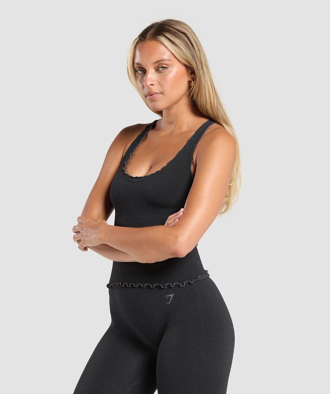 Gymshark Rest Day Seamless Modal Tank Tanktop Dames Bros Coal Marl | TNGL13062