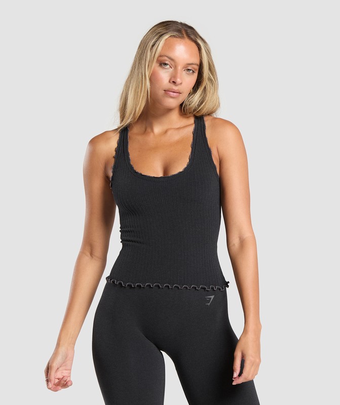 Gymshark Rest Day Seamless Modal Tank Tanktop Dames Bros Coal Marl | TNGL13062