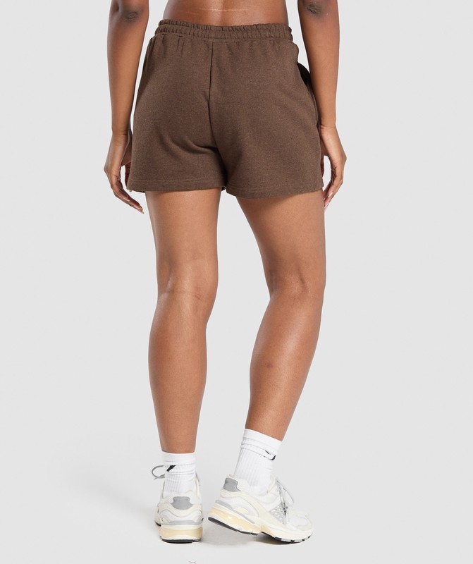 Gymshark Rest Day Sweat Shorts Korte Broek Dames Bruin | ZMJW68274