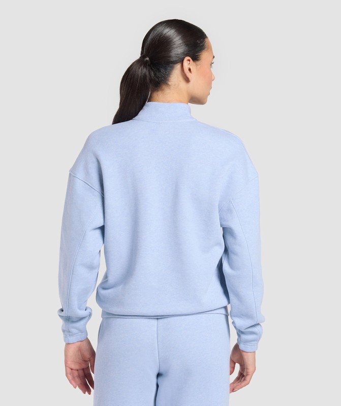 Gymshark Rest Day Sweats 2.0 1/4 Zip Pullover Pullover Dames Blauw | KGFC79184