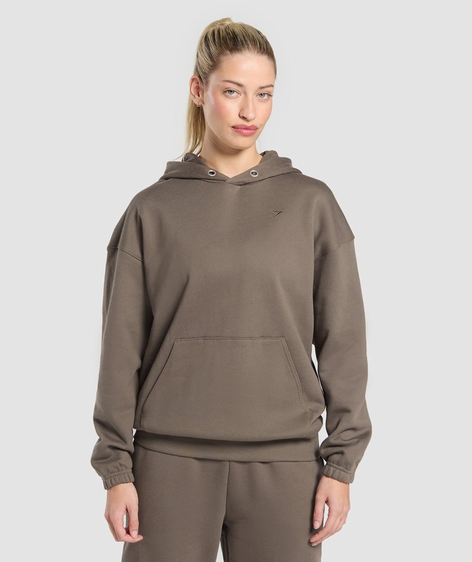 Gymshark Rest Day Sweats 2.0 Oversized Hoodie Hoodie Dames Camo Bruin | PGUA20956
