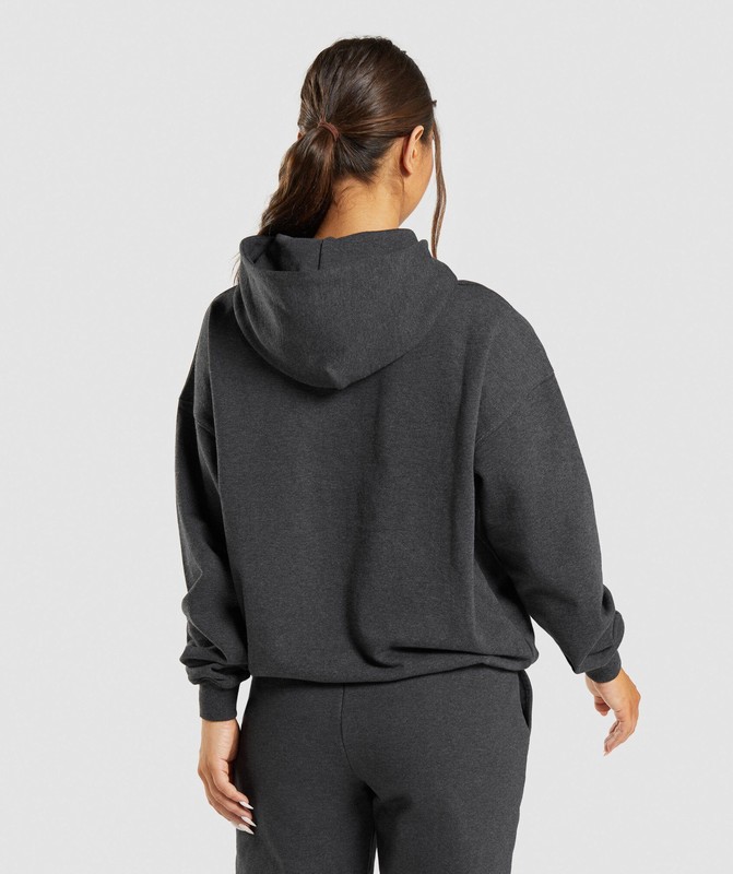 Gymshark Rest Day Sweats Hoodie Hoodie Dames Zwart | CXMD67831