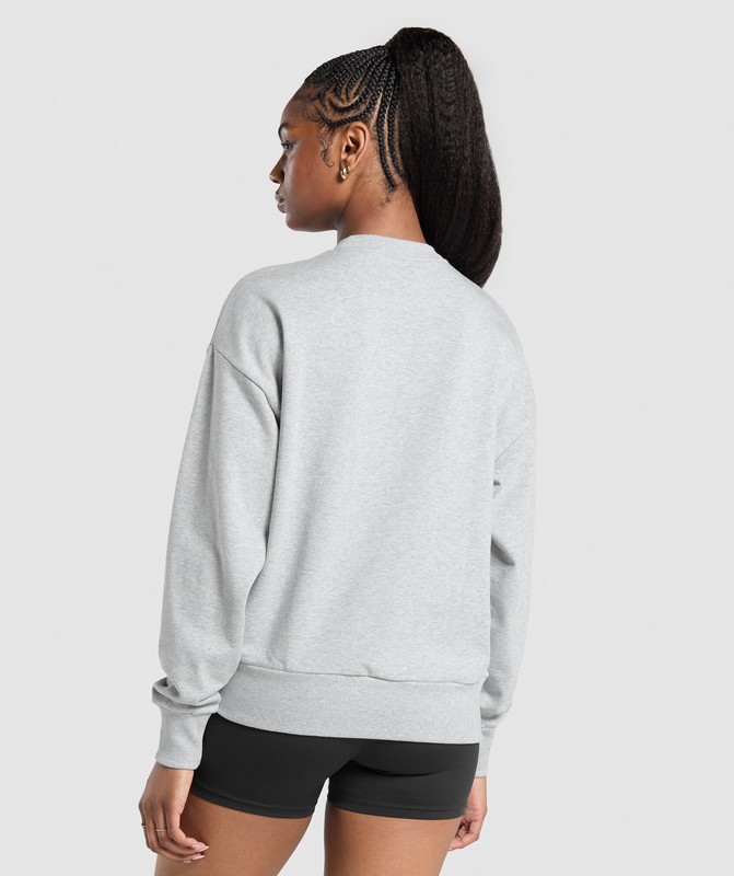 Gymshark Rest Day Sweats Oversized Crew Sokken Dames Lichtgrijs | BZTK50897