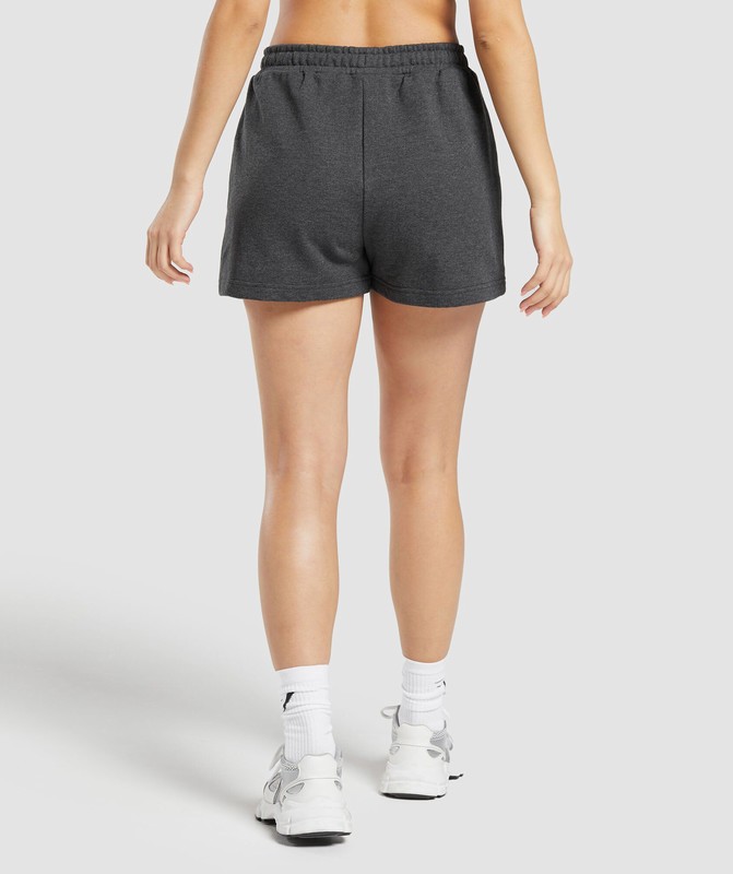 Gymshark Rest Day Sweats Shorts Korte Broek Dames Zwart | OIXW59716