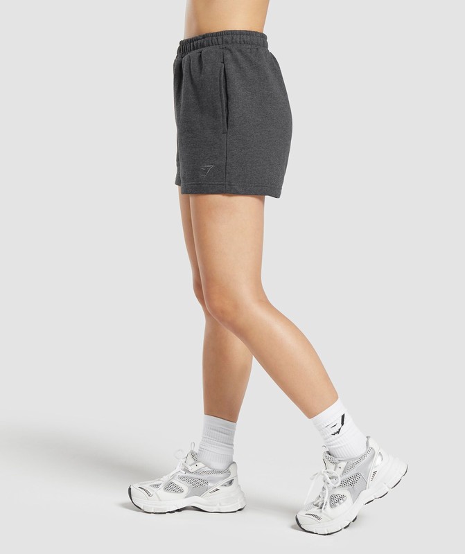 Gymshark Rest Day Sweats Shorts Korte Broek Dames Zwart | OIXW59716