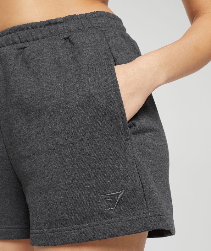 Gymshark Rest Day Sweats Shorts Korte Broek Dames Zwart | OIXW59716
