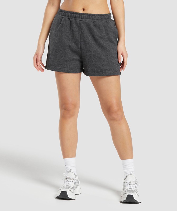 Gymshark Rest Day Sweats Shorts Korte Broek Dames Zwart | OIXW59716