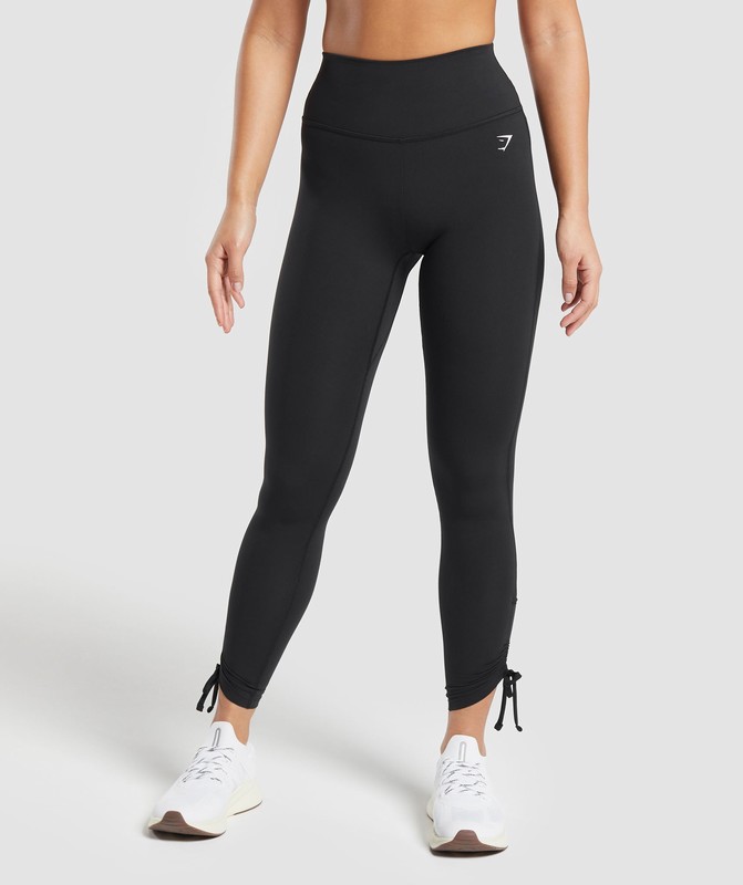Gymshark Ribbon Ankle Leggings Leggings Dames Zwart | OVLT90753
