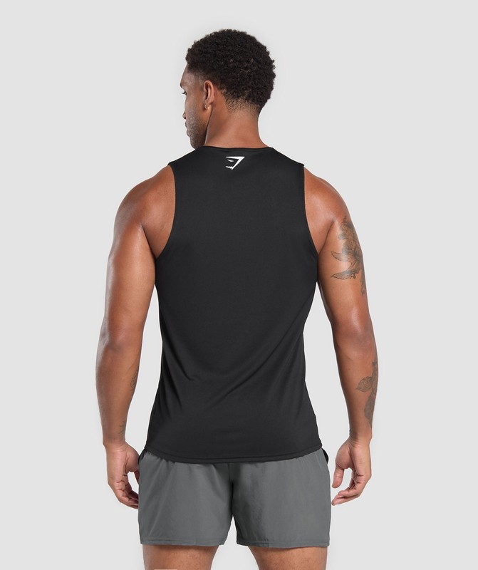 Gymshark Running Dept. Tank Tanktop Heren Zwart | QNVL31806