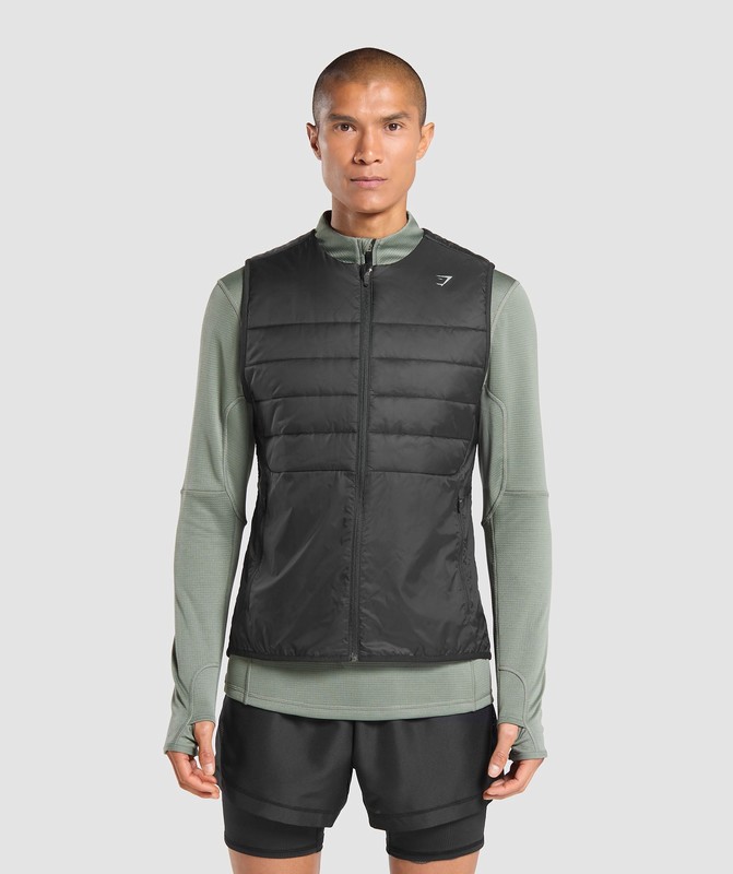 Gymshark Running Gilet Vest Heren Zwart | RNDS51602