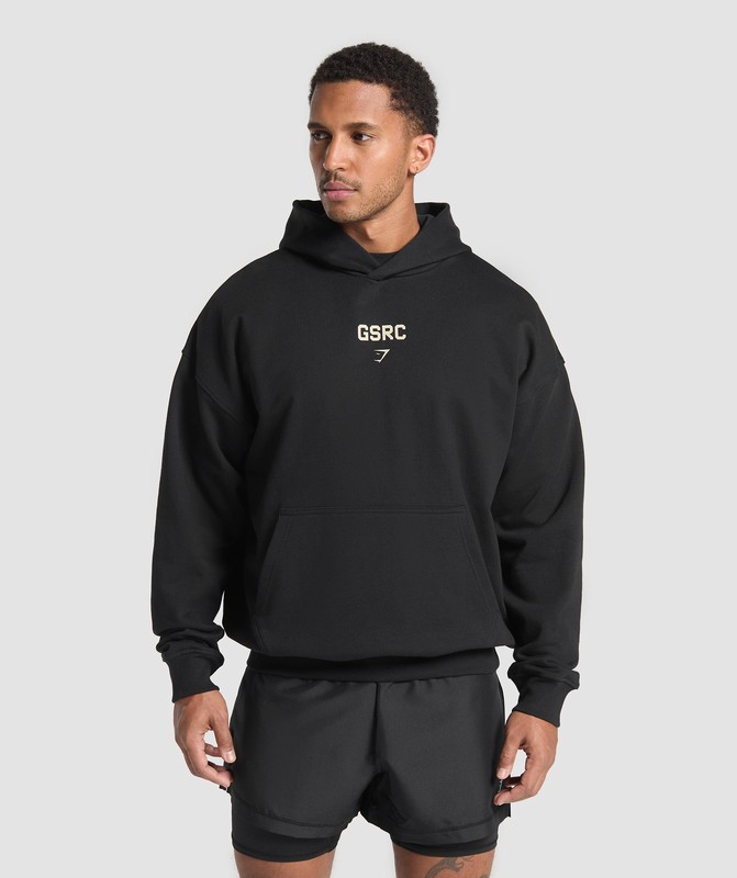 Gymshark Running Graphic Hoodie Hoodie Heren Zwart | GVEZ20713