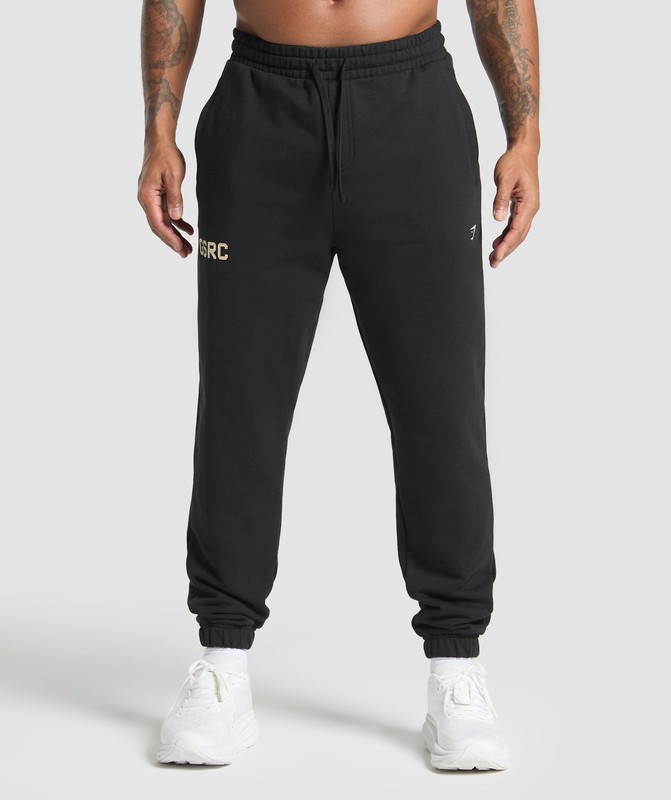 Gymshark Running Graphic Joggers Joggingbroek Heren Zwart | LAVJ69041