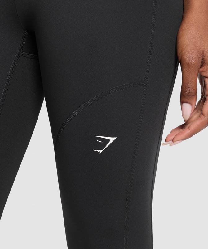 Gymshark Running Leggings Leggings Dames Zwart | IQTM46093