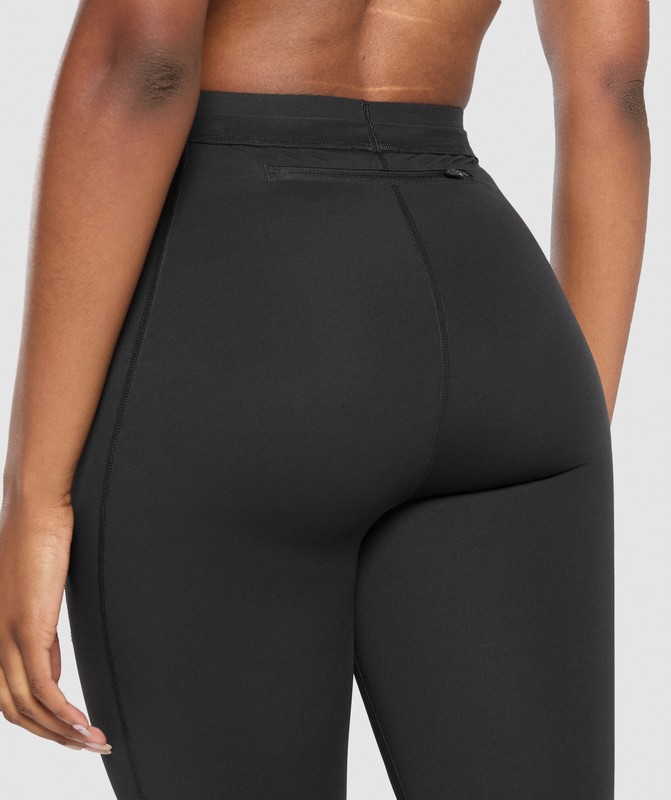 Gymshark Running Leggings Leggings Dames Zwart | IQTM46093