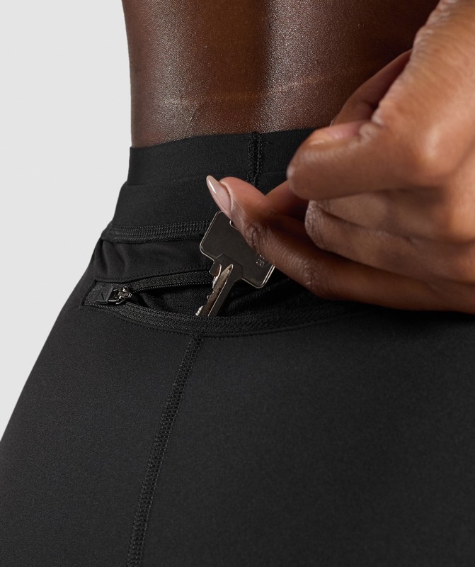 Gymshark Running Leggings Leggings Dames Zwart | IQTM46093