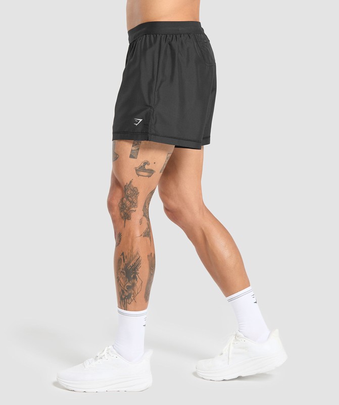 Gymshark Running Shorts Korte Broek Heren Zwart | NZOG93584