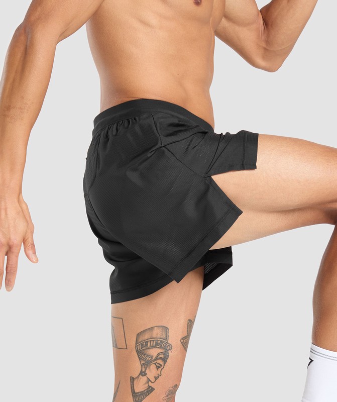 Gymshark Running Shorts Korte Broek Heren Zwart | NZOG93584