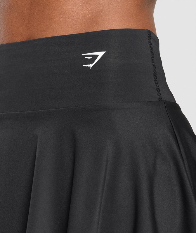 Gymshark Running Skort Korte Rok Dames Zwart | NMSL48973