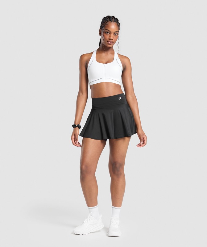 Gymshark Running Skort Korte Rok Dames Zwart | NMSL48973