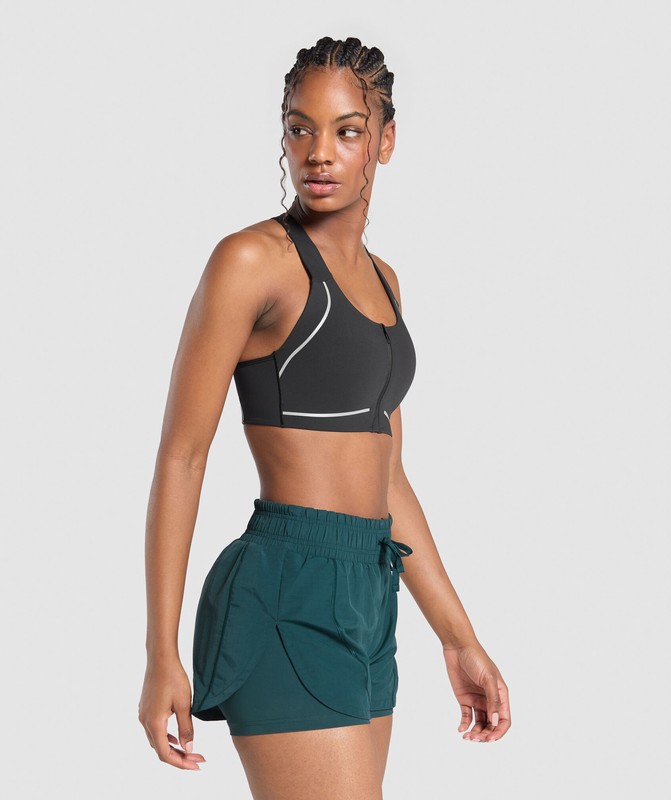 Gymshark Running Sports Bra Sport BH Dames Zwart | ZRAV09378