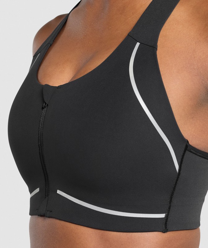 Gymshark Running Sports Bra Sport BH Dames Zwart | ZRAV09378