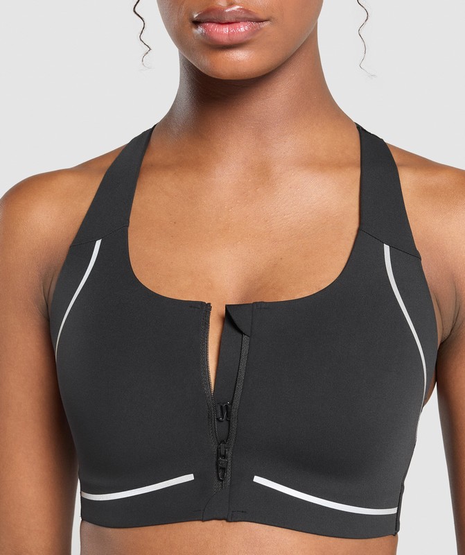 Gymshark Running Sports Bra Sport BH Dames Zwart | ZRAV09378