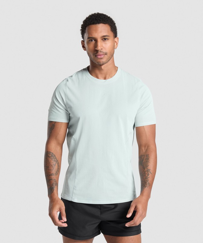 Gymshark Running T Shirt T-Shirt Heren Blauw | TZUS48352