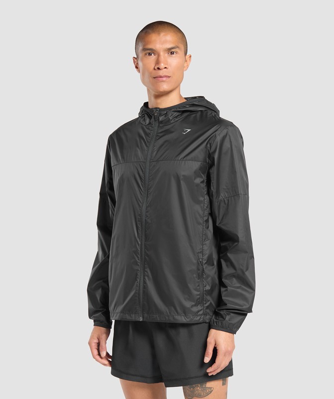 Gymshark Running Windbreaker Windjak Heren Zwart | FKTE48653