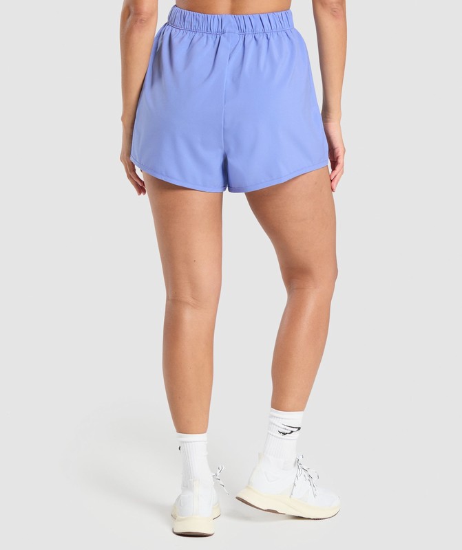Gymshark Scallop Hem Shaped Shorts Korte Broek Dames Blauw | MJFL06241