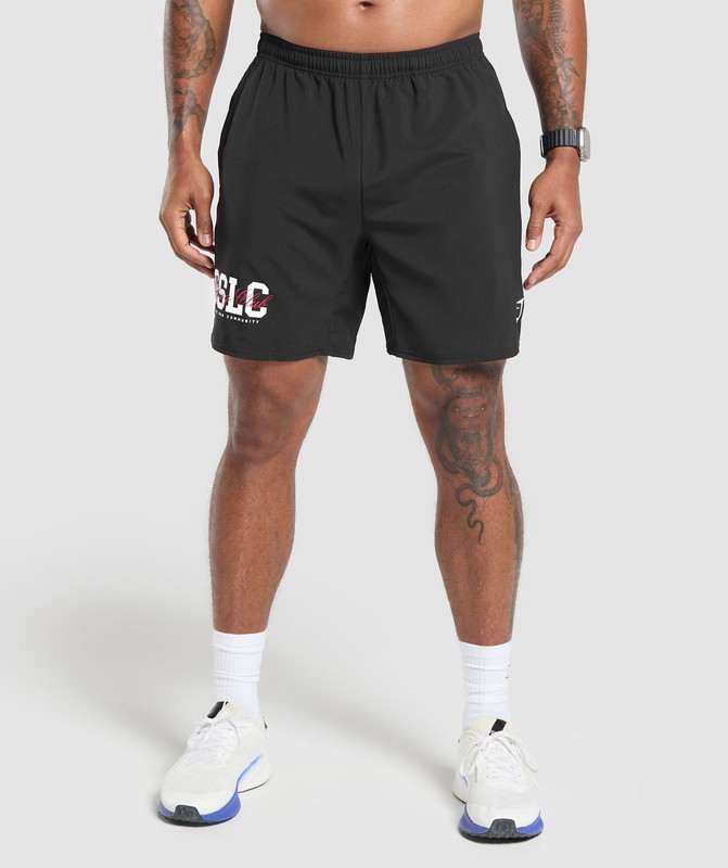Gymshark Script Graphic Short Korte Broek Heren Zwart | ITCR32648