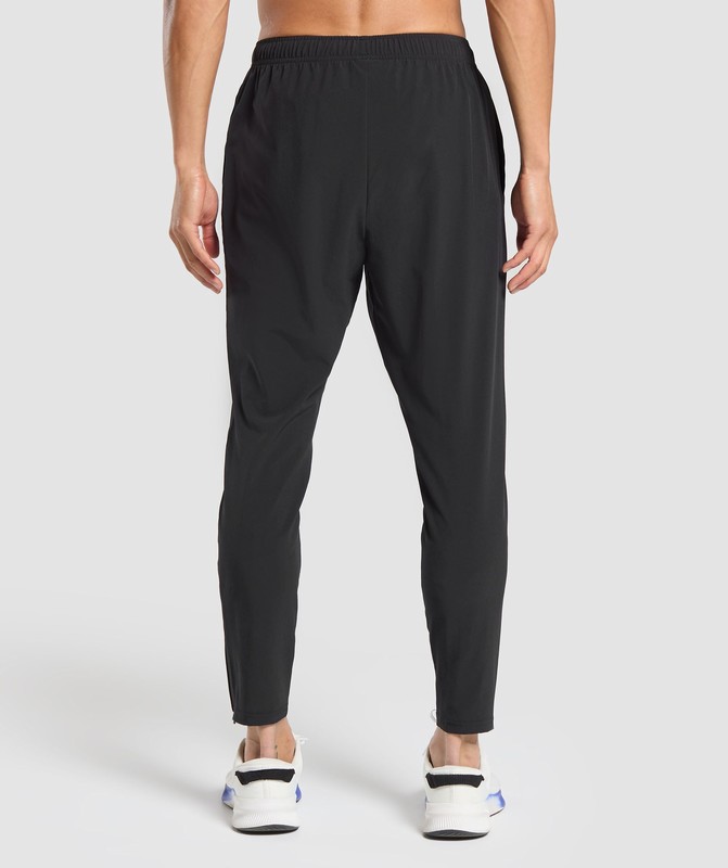 Gymshark Script Woven Joggers Joggingbroek Heren Zwart | AZXN73256