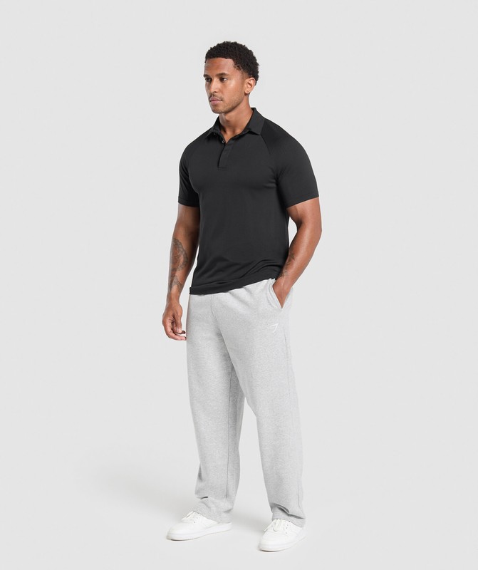 Gymshark Seamless Polo Shirt Poloshirt Heren Zwart | SRDU35026
