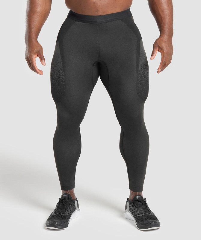 Gymshark Shadow Seamless Tights Leggings Heren Zwart | JNIE76459