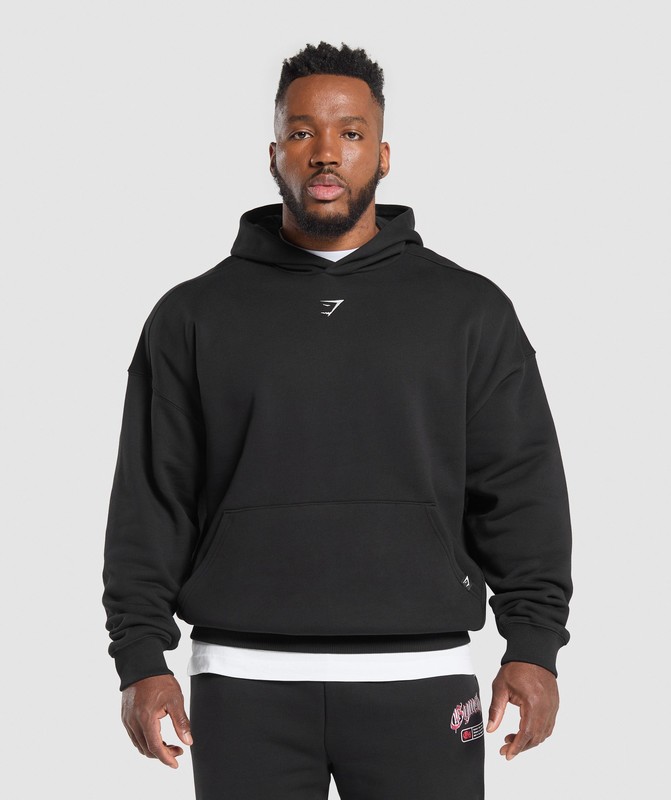 Gymshark Shark Hoodie Hoodie Heren Zwart | DMLC04139