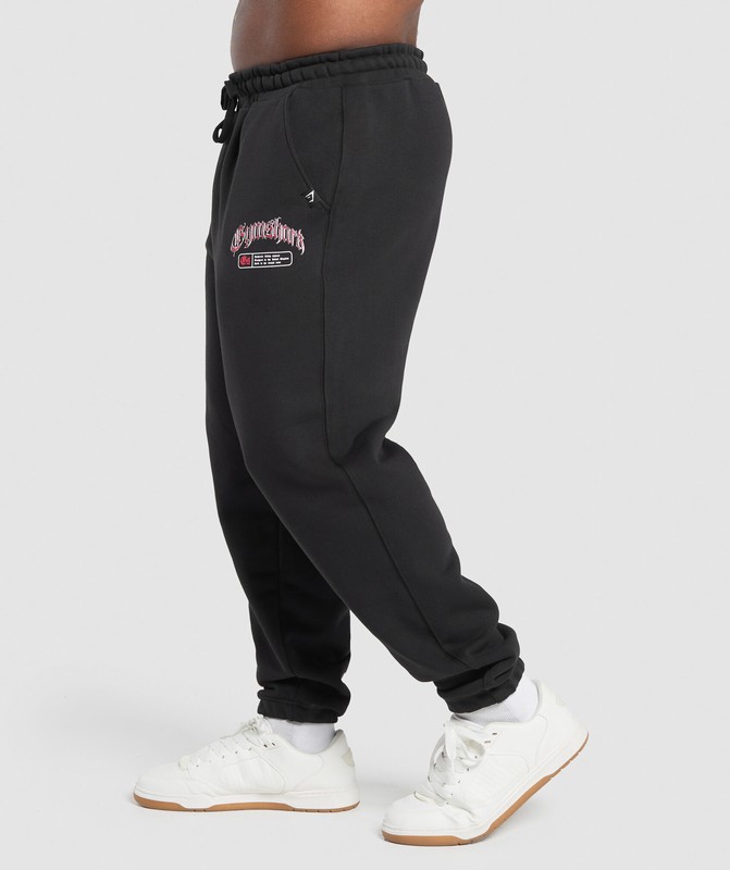 Gymshark Shark Joggers Joggingbroek Heren Zwart | FQSW72439