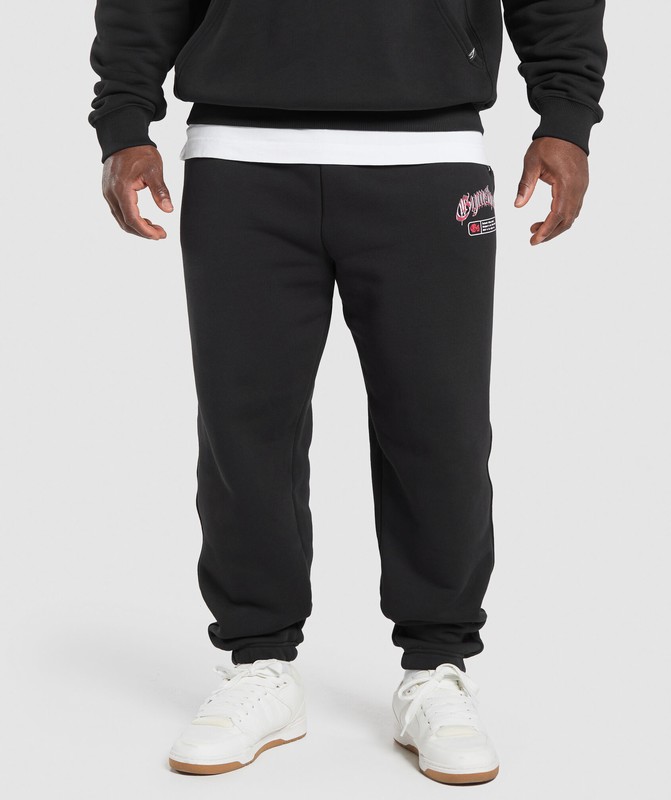 Gymshark Shark Joggers Joggingbroek Heren Zwart | FQSW72439