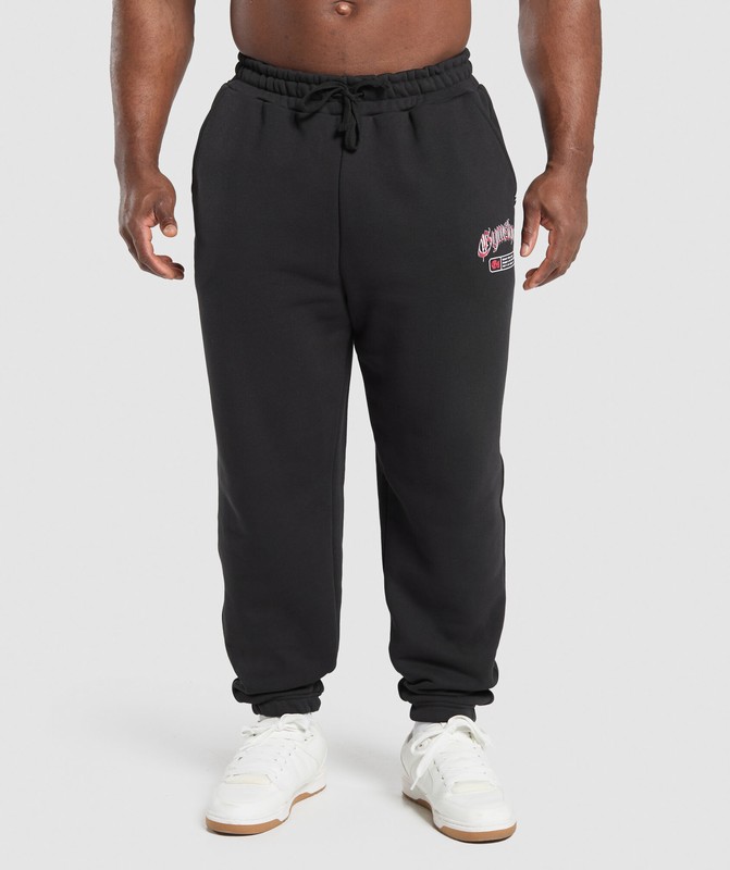Gymshark Shark Joggers Joggingbroek Heren Zwart | FQSW72439
