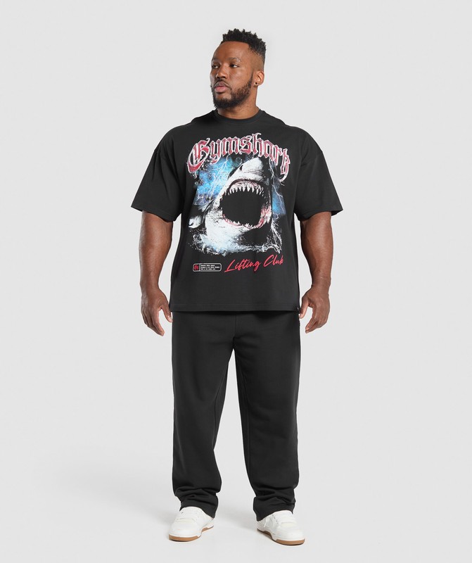 Gymshark Shark T-Shirt T-Shirt Heren Zwart | JURI95046