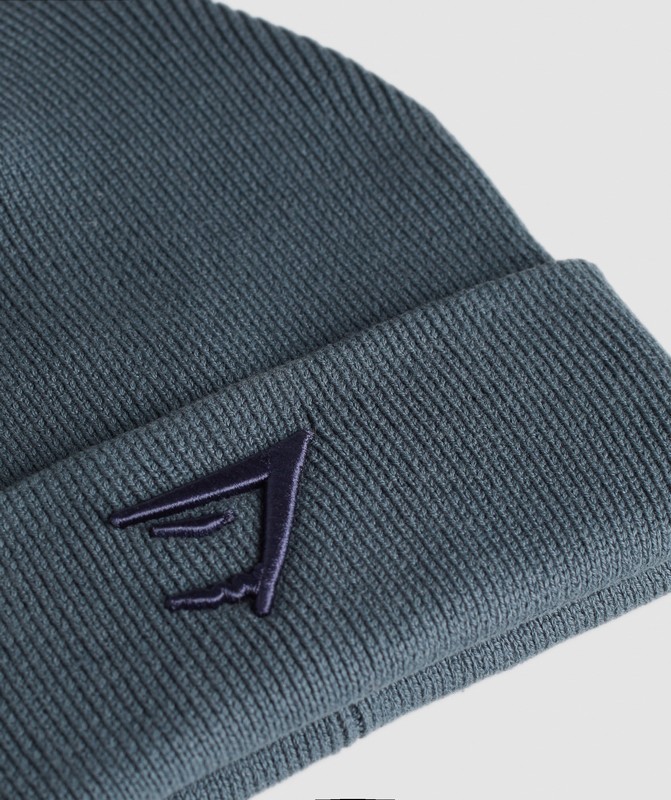 Gymshark Sharkhead Beanie Muts Dames Blauw | CKFA58926