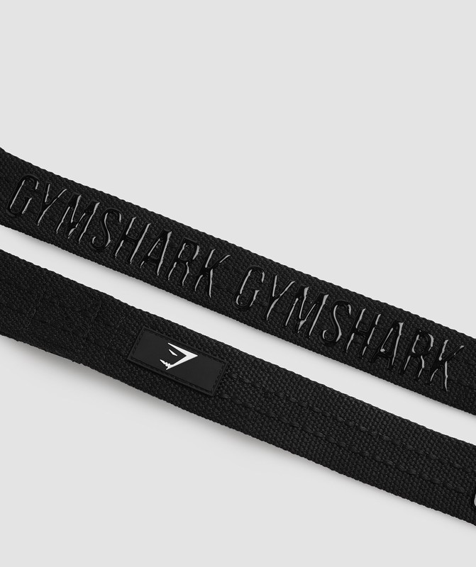 Gymshark Silicone Lifting Straps Lifting Straps Heren Zwart | CRMN41927