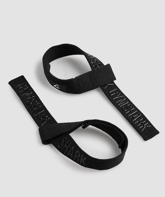Gymshark Silicone Lifting Straps Lifting Straps Heren Zwart | CRMN41927