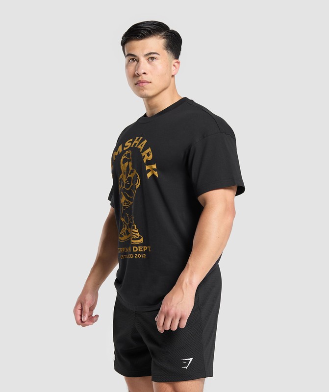 Gymshark Spartan T-Shirt T-Shirt Heren Zwart | QVUB95862