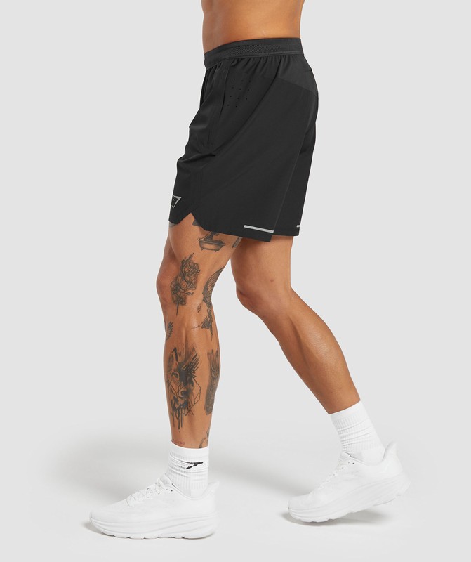 Gymshark Speed 7" Shorts Korte Broek Heren Zwart | ZPKF36912